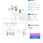 TBG04201T ก๊อกผสมสำหรับลงอ่างอาบน้ำ ชนิดติดเคานเ์เตอร์ (3 รูก๊อก) รุ่น GA