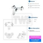 TBS04301TR ก๊อกผสมสำหรับยืนอาบน้ำ ชนิดติดผนัง (ไม่รวมชุดฝักบัวสายอ่อน) รุ่น LF