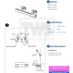 TBV03431T ก๊อกผสมสำหรับยืนอาบน้้ำแบบปรับอุณหภูมิคงที่ ชนิดติดผนัง (ไม่รวมชุดฝักบัวสายอ่อน)