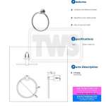 YTT406 ห่วงแขวนผ้า รุ่น L Series Round