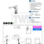 TLE20001T-EC ก๊อกเดี่ยวเซ็นเซอร์ (ECOPOWER) ใช้น้ำ 1.3 ลิตร/นาที 