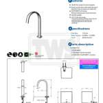 TLE24002T-EC ก๊อกเดี่ยวเซ็นเซอร์ ทรง Semi-tall (ECOPOWER) ใช้น้ำ 1.3 ลิตร/นาที