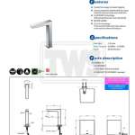 TLE25002T-EC ก๊อกเดี่ยวเซ็นเซอร์ ทรง Semi-tall (ECOPOWER) ใช้น้ำ 1.3 ลิตร/นาที
