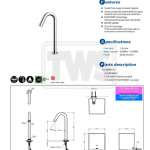 TLE26003T-EC ก๊อกเดี่ยวเซ็นเซอร์ทรงสูง (ECOPOWER) ใช้น้ำ 1.3 ลิตร/นาที