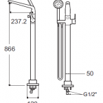 A-0516-710 ก๊อกผสมอ่างอาบน้ำ แบบตั้งพื้น รุ่น La Vita คลิกดูรายละเอียดสินค้าเพิ่มเติม