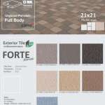 FORTE กระเบื้องพอร์ซเลนตกแต่งภายนอก ขนาด 10 x 10 / 21 x 21 / 15 x 15 / 10 x 21 cm.