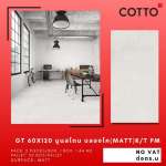 GT 60 x 120 มูนสโตน บลองโค (MATT) R/T PM (COTTO)*คลิกดูรายละเอียดเพิ่มเติมนะคะ 0