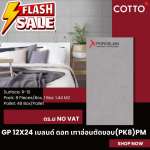 GP 12" x 24" เบลนด์ ดอท เทาอ่อน ตัดขอบ (PK8) PM (COTTO)*คลิกดูรายละเอียดเพิ่มเติมนะคะ 0