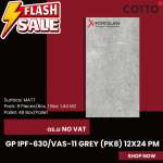 GP IPF-630/VAS-11 GREY (PK8) 12" x 24" PM (COTTO)*คลิกดูรายละเอียดเพิ่มเติมนะคะ 0