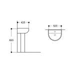AQ 105566/5995 อ่างล้างหน้าแบบมีขาตั้ง