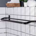 RA TOWEL-BLACK ราวพาดผ้าคู่ยาว 80 ซม. MATT BLACK 