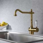 CA 503223MAG ก๊อกซิงค์ผสมน้ำร้อน-เย็น แบบโยก MATT GOLD