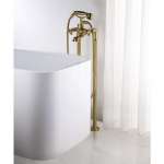 RA 102168MAG ก๊อกผสมลงอ่าง แบบขึ้นจากพื้นพร้อมฝักบัวชุด MATT GOLD