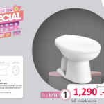 SOSUCO สุขภัณฑ์นั่งราบราดน้ำ รุ่น PF ELONGATE 201 0