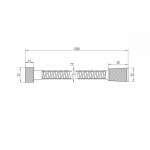 RA M1332-SS-150 สายฝักบัวสแตนเลส ขนาด 150 ซม.