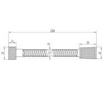 RA M1331-SS-120 สายฝักบัวสแตนเลส ขนาด 120 ซม.