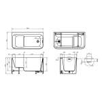 J 8098888 อ่างอาบน้ำแบบลอยตัวพร้อมสะดือ KOBE