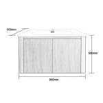 J 91080-CAB-80/SET ชุดอ่างล้างหน้าเซรามิคพร้อมตู้เก็บของ ขนาด 80 ซม.