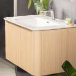 J 91080-CAB-80/SET ชุดอ่างล้างหน้าเซรามิคพร้อมตู้เก็บของ ขนาด 80 ซม.