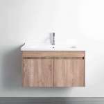 J BC-9080-ACH/SET ชุดอ่างล้างหน้าเซรามิคพร้อมตู้เก็บของ ขนาด 80 ซม.