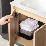 J 91060-CAB-60/SET ชุดอ่างล้างหน้าเซรามิคพร้อมตู้เก็บของ ขนาด 60 ซม.