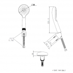 A-5270-WIZ ชุดฝักบัวสายอ่อน 1 ฟังก์ชั่น รุ่น WIZFLO