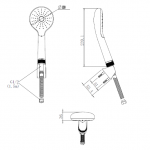 A-5273-WIZ ชุดฝักบัวสายอ่อน 1 ฟังก์ชั่น รุ่น WIZFLO DUO FLEX