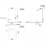 NC-8888S : INFINITY สุขภัณฑ์แบบชิ้นเดียว ใช้น้ำ 3/6 ลิตร รุ่น อินฟินิตี้