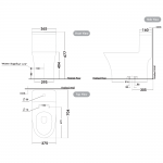 NC-8689S : INTHANIN สุขภัณฑ์แบบชิ้นเดียว ใช้น้ำ 3/6 ลิตร รุ่น อินทนิล