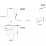 NC-8652S : NEW TORINO สุขภัณฑ์แบบชิ้นเดียว ใช้น้ำ 3/6 ลิตร รุ่น นิวโตลิโน่