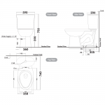 NC-7653S : DADA lll สุขภัณฑ์แบบสองชิ้น ใช้น้ำ 3/4.5 ลิตร รุ่น ดาด้า lll