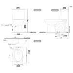 NC-7651S : DADA สุขภัณฑ์แบบสองชิ้น ใช้น้ำ 3 ลิตร รุ่น ดาด้า