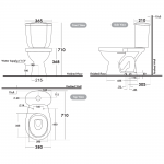 NC-7677 : FIGHTER สุขภัณฑ์แบบสองชิ้น ใช้น้ำ 4.5 ลิตร รุ่น ไฟท์เตอร์