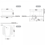 NC-102 : ELLE สุขภัณฑ์นั่งยองราดน้ำ แบบมีฐาน รุ่น เอลเลย์