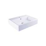 NL-092 : PLUS ONE อ่างล้างหน้าแบบแขวน/วางบนเคาน์เตอร์ รูปทรงสี่เหลี่ยม รุ่น พลัสวัน