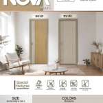 Polywood ประตู uPVC แบบไม่เจาะ รุ่น NOVA ขนาด 80 x 200 x 3.5 ซม. สำหรับภายในเท่านั้น 0
