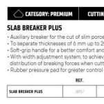 คลิกเลย RUBI อุปกรณ์เสริมสำหรับเครื่องตัดกระเบื้องขนาดใหญ่ SLAB BREAKER PLUS