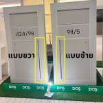 DOS TAKA ถังขยะฝังกำแพงสำเร็จรูป ขนาด 60 ลิตร สี Silk Gray มือจับซ้าย