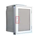 DOS GOLD GABAGE ถังขยะฝังกำแพงสำเร็จรูป ขนาด 200 ลิตร สีเทา มือจับซ้าย 0