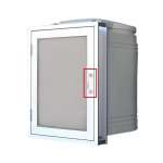 DOS GOLD GABAGE ถังขยะฝังกำแพงสำเร็จรูป ขนาด 120 ลิตร สีเทา มือจับขวา 0