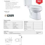 NC-7649S : VIVIDI สุขภัณฑ์แบบสองชิ้น (กดบน) ใช้น้ำ 2.5 ลิตร รุ่น วีวีดี้