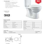 NC-7545 : ESTRADA สุขภัณฑ์แบบสองชิ้น (กดด้านข้าง) ใช้น้ำ 4 ลิตร รุ่น เอสตราด้า