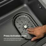 EVE ซิงค์ล้างจานน้ำตกสแตนเลส 1 หลุม + ก๊อกน้ำ ANGULAR และอุปกรณ์เสริม