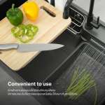 EVE ซิงค์ล้างจานน้ำตกสแตนเลส 1 หลุม + ก๊อกน้ำ ANGULAR และอุปกรณ์เสริม