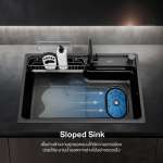 EVE ซิงค์ล้างจานน้ำตกสแตนเลส 1 หลุม + ก๊อกน้ำ ANGULAR และอุปกรณ์เสริม