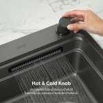 EVE ซิงค์ล้างจานน้ำตก สีเทาไทเทเนียม + ก๊อกน้ำ ANGULAR และอุปกรณ์เสริม