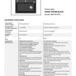 EVE ซิงค์ล้างจานน้ำตก 1 หลุม หินแกรนิตสังเคราะห์ BLACK + ก๊อกน้ำ ZERO BLACK  EP และอุปกรณ์เสริม