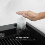 EVE ซิงค์ล้างจานน้ำตก 1 หลุม หินแกรนิตสังเคราะห์ BLACK + ก๊อกน้ำ ZERO BLACK  EP และอุปกรณ์เสริม