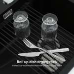 EVE ซิงค์ล้างจานน้ำตก 1 หลุม หินแกรนิตสังเคราะห์ SUPER GREY + ก๊อกน้ำ ZERO BLACK EP และอุปกรณ์เสริม