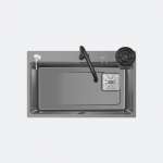 EVE ซิงค์ล้างจาน 1 หลุม สีเทาไทเทเนียม + ก๊อกน้ำ ANGULAR และอุปกรณ์เสริม 0